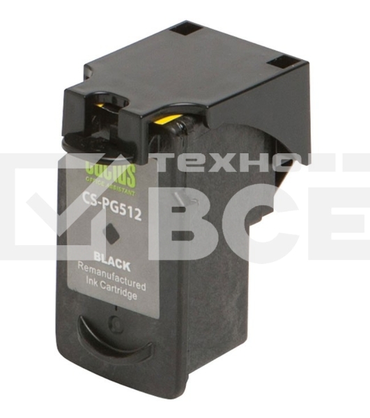 Картридж струйный Cactus CS-PG512 черный (14 мл) для Canon Pixma iP2700/MP240/MP250/MP260/MP270/MP272/MP280/MP480/MP490/MP492/MP495/MX320/MX330/MX340/MX350