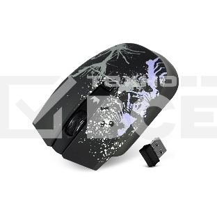 Мышь беспроводная Crown CMM-930W черный, 1600 dpi, радиоканал, USB, кнопки - 4