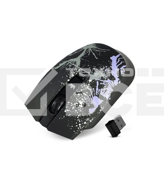 Мышь беспроводная Crown CMM-930W черный, 1600 dpi, радиоканал, USB, кнопки - 4