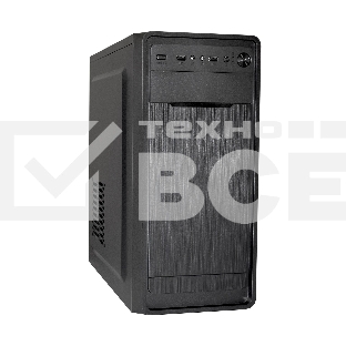 Компьютерный корпус Miditower ExeGate XP-332 Black, ATX, <XP500, Black,120mm>, 2*USB, Audio