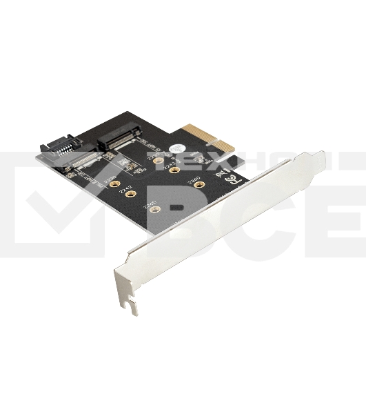 Переходник ExeGate EXE-509 M.2 B key + M.2 M Key -> PCI-Ex4/SATA