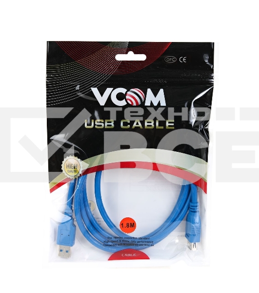 Кабель VCOM VUS7065-1.8M Кабель удлинительный USB3.0 Am-Af 1,8m
