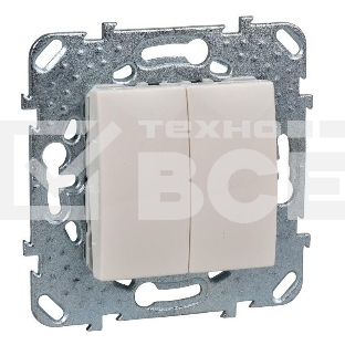 Выключатель Schneider-electric MGU5.211.25ZD UNICA 2-клавишный, сх. 5, бежевый