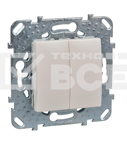 Выключатель Schneider-electric MGU5.211.25ZD UNICA 2-клавишный, сх. 5, бежевый
