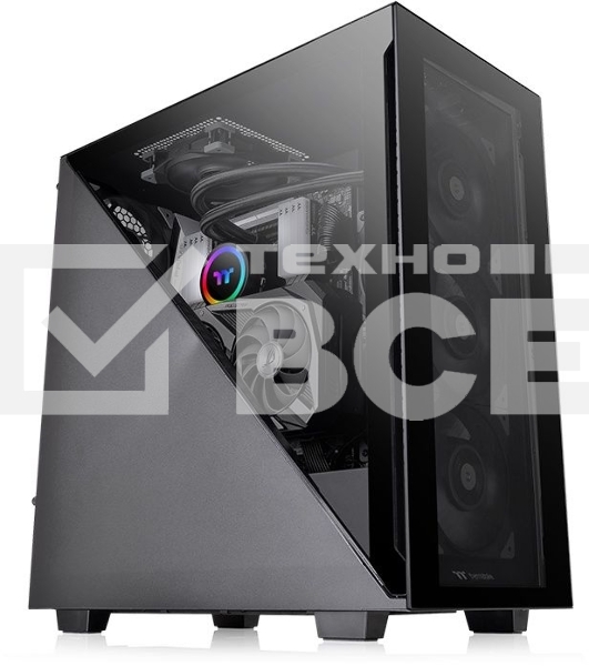 Компьютерный корпус Thermaltake Divider 300 TG черный без БП ATX 2x120mm 2xUSB3.0 1xUSB3.1 audio front door bott PSU