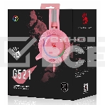 Наушники с микрофоном A4 Bloody G521 розовый 2.3м мониторные USB оголовье (G521 (PINK)), фото3
