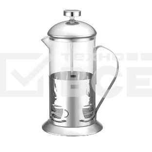 Френч-пресс MALLONY (кофе-пресс) стеклянный, 600 мл, в корп из нерж ст, ALITO