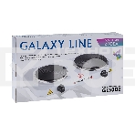 Плитка Galaxy Line GL 3002, белый, электрическая, 2500 Вт (1000Вт+1500Вт), 2 закрытых нагревательных элемента, макс. нагрузка 10 кг, диаметр нагрев. элементов 155 и 185 мм, металлический корпус покрыт эмалью, плавная регулировка температуры нагрева, 2 индикатора работы, фото4