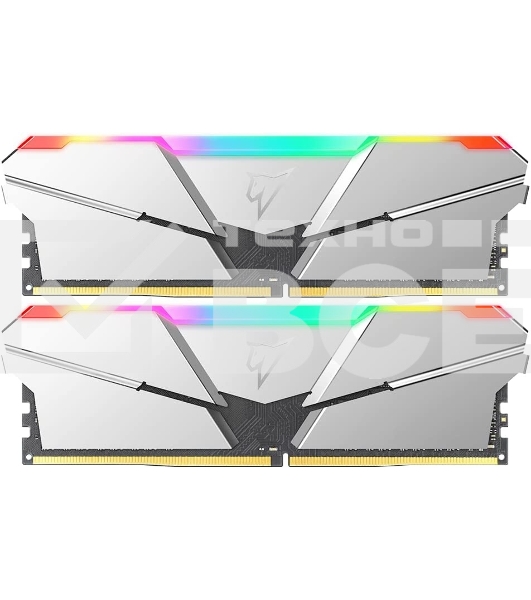 Оперативная память NETAC Shadow, DDR4, 16GB (2x8GB), 3200MHz, CL14, с радиаторами, RGB, серебристый
