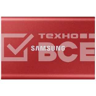 Твердотельный накопитель Samsung SSD 2TB T7, USB Type-C, R/W 1000/1050MB/s, красный