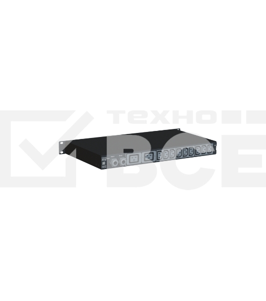 Автоматический ввод резерва ELEMY RACK ATS, 1U, 220В, 32А, OLED, Ethernet, in (2) IEC309, out (2) C19 (9) C13