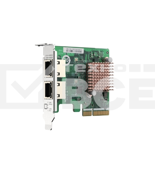 Сетевая карта QNAP QXG-2G2T-I225 2-port 2.5 GbE network expansion card, Controller I225-LM, PCIe Gen2 x2, 3 x Brackets included (Full-height, Low-profile and Specialized for QNAP NAS)