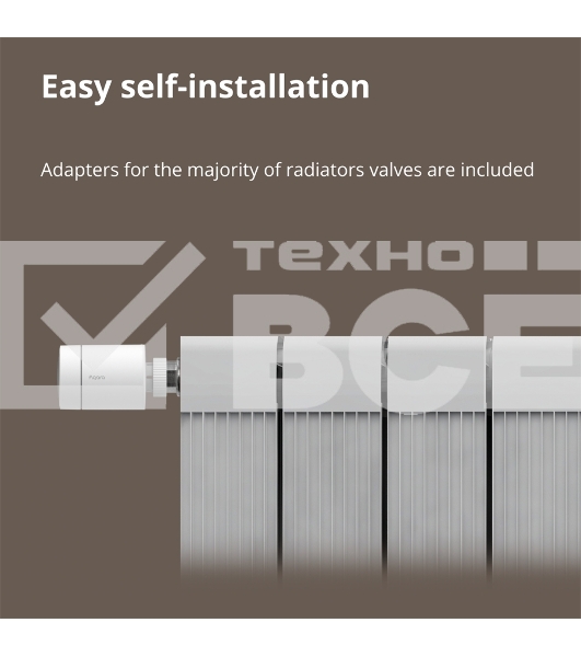 Термоголовка Aqara Smart Radiator Thermostat E1 (SRTS-A01) для радиат. резьбовой