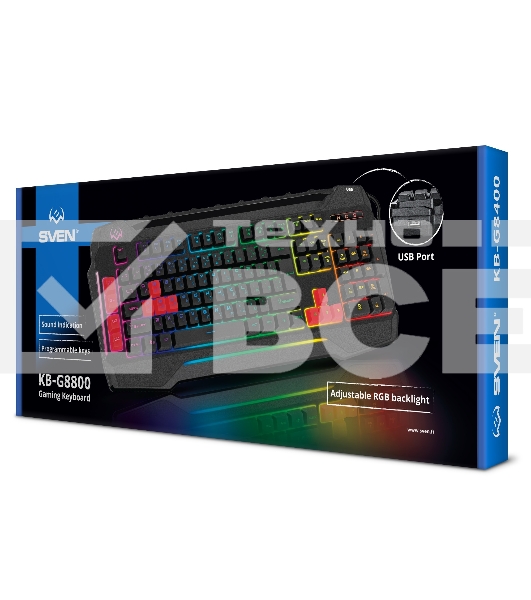 Клавиатура Sven KB-G8800 (SV-017675) проводная USB черный