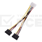 Кабель GOPOWER MOLEX (F)-2SATA (M) 0.2M 00-00027494, фото2