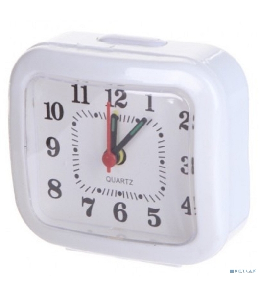 Часы-будильник Perfeo Quartz 'PF-TC-004', прямоугольные 8x7,5 см, белый