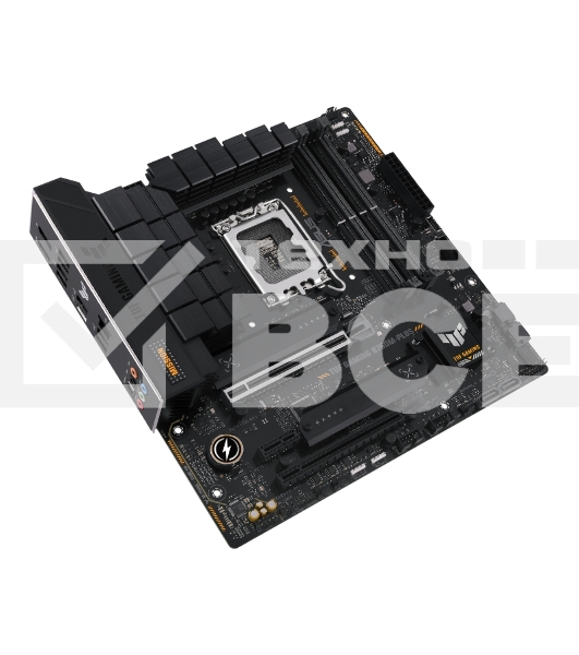 Материнская плата ASUS TUF GAMING B760M-PLUS, LGA 1700, Intel B760, 4xDDR5, 4xSATA, 2xM.2, 1xPCIe 5.0 x16, 1xPCIe 4.0 x4, 1xPCIe x1, 2xUSB-A 3.2 Gen 2, 3xUSB-A 3.2 Gen 1, 2xUSB 2.0, 1xUSB-C 3.2 Gen 2x2, 1x2.5Gb LAN, 5x3.5 мм, 7.1, mATX
