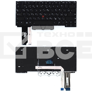 Клавиатура для ноутбука Lenovo IBM Thinkpad E14 черная с подсветкой