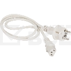 Шнур питания C13-Schuko прямая, 3х0.75, 220В, 10А, белый, 1.8 метра, фото2