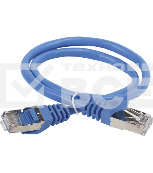 Патч-корд ITK PC03-C5EFL-1M F/FTP RJ-45 вил.-вилка RJ-45 кат.5E 1м синий LSZH