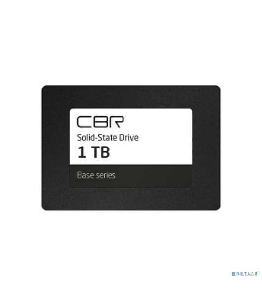 Накопитель SSD CBR Base, 1024 Гб, SATA III, 2.5', R/W 550/500 Мбайт/сек