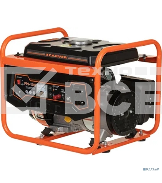 Электрогенератор бензиновый Carver PPG-1200, 1.05 кВт, 65 дБ, 24 кг