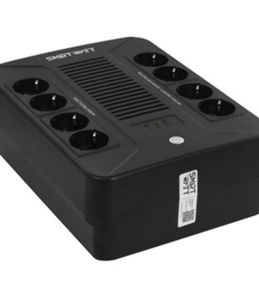 Источник бесперебойного питания UPS SAFE PRO 650, Li-AS, Br, 600/360 ВА/Вт, LED, USB, RJ11/45, SCHUKOx8, 1*7 Ач