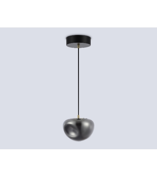 Подвесной светодиодный светильник Ambrella light LH12001 BK/GD/SM черный/золото/дымчатый 6W 3000K D180*145