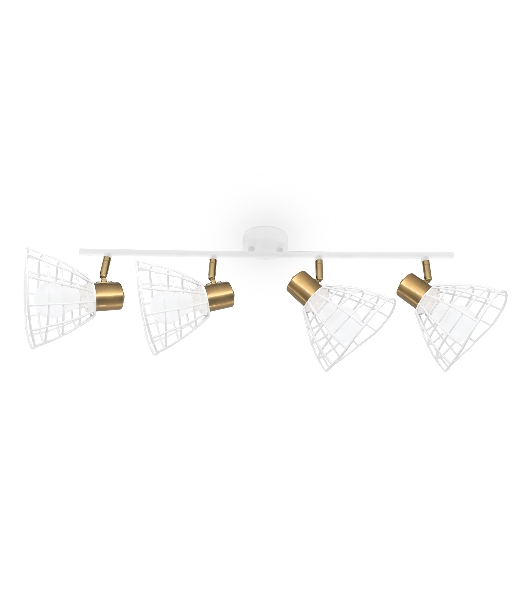 Светильник Ambrella light TR8603/4 WH/GD белый/золото E27*4 max 40W 465*154*230