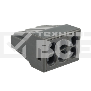 Экспресс-клемма с пастой, 6-проводная до 2,5 мм², серая (50 шт./уп.) (773-306) Rexant