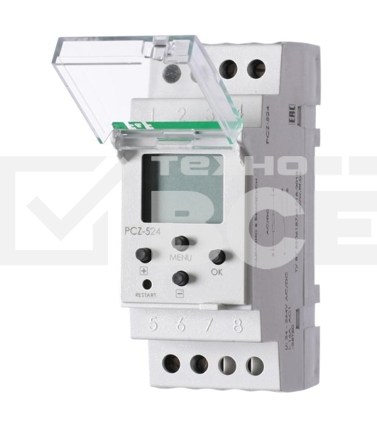 Реле времени PCZ-524 (24-264В AC/DC 16А 1перекл. контакт IP20) F&F EA02.002.004