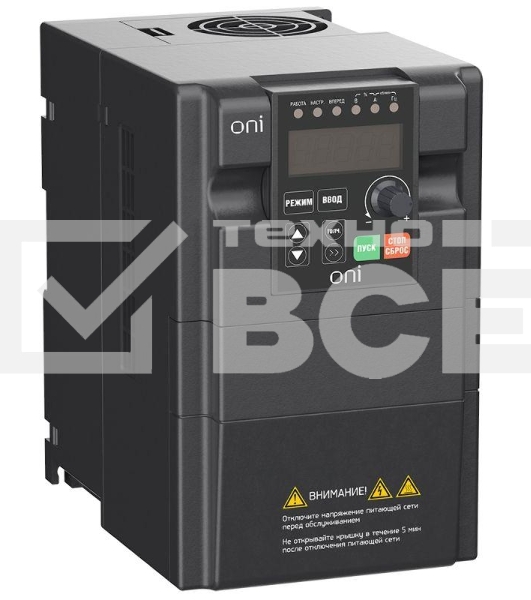 Преобразователь частоты A150 380В 3ф 2.2кВт 6А встроенный торм. модуль ONI A150-33-22NT