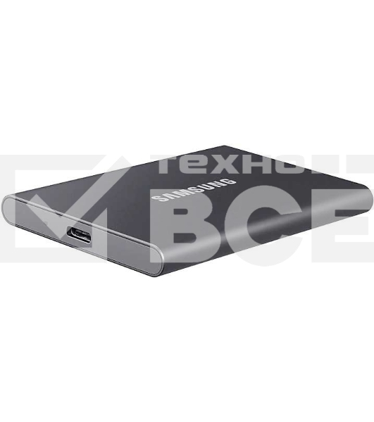 Внешний SSD Samsung T7, 2TB, USB 3.2 Gen 2 Type-C, R/W 1050/1000, титан