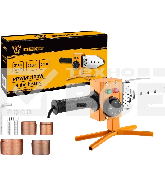 Сварочный аппарат для пластиковых труб Deko PPWM2100W раструбная 2100кВт (кейс в комплекте)
