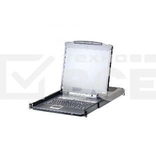 Переключатель KVM 16-портовый IP с ЖК-дисплеем Slideaway/ATEN SINGLE RAIL 16P PS/2-USB LCDKVMP 19INCH WIH IP