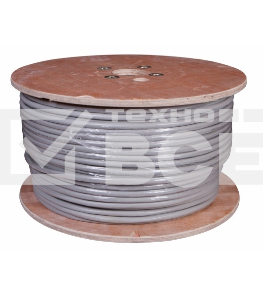 Кабель витая пара F/UTP, CAT 5е, PVC, 25PR, 24AWG, INDOOR, SOLID, серый, 305м, РФ Rexant