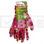 Перчатки садовые Palisad из полиэстера с нитрильным обливом, красные, S, фото4