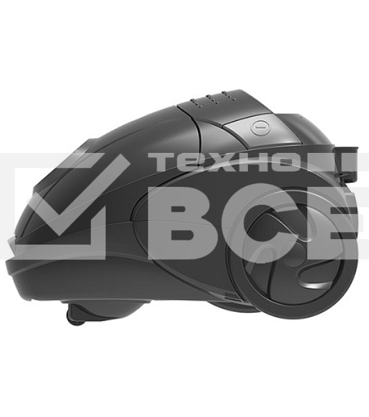 Пылесос BQ VC1401B черный/серый, 350/1400 Вт, уборка сухая, пылесборник мешок 1.5 л