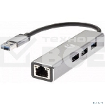 Переходник VCOM USB 3.0 -->RJ-45 1000Mbps+3 USB3.0, Aluminum Shell, 0.2м <DH312A>, фото10