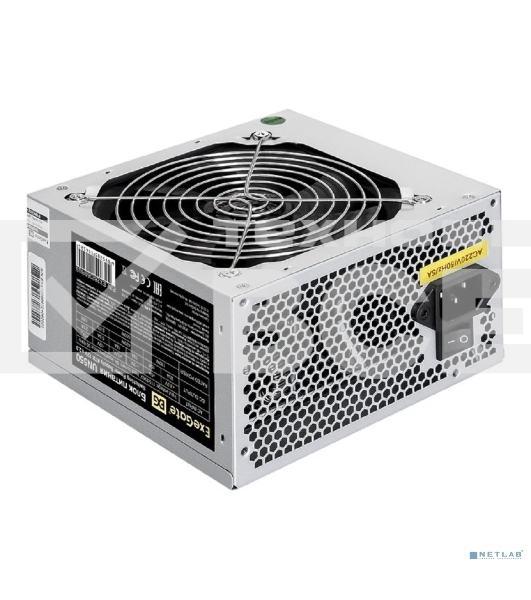 Блок питания ExeGate UN550 (EX282069RUS), ATX550Вт, 120мм, серебряный