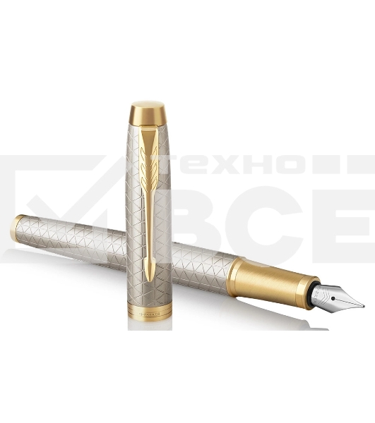 Ручка перьевая Parker IM Premium F323 (CW1931684) Grey GT F сталь нержавеющая подар.кор.