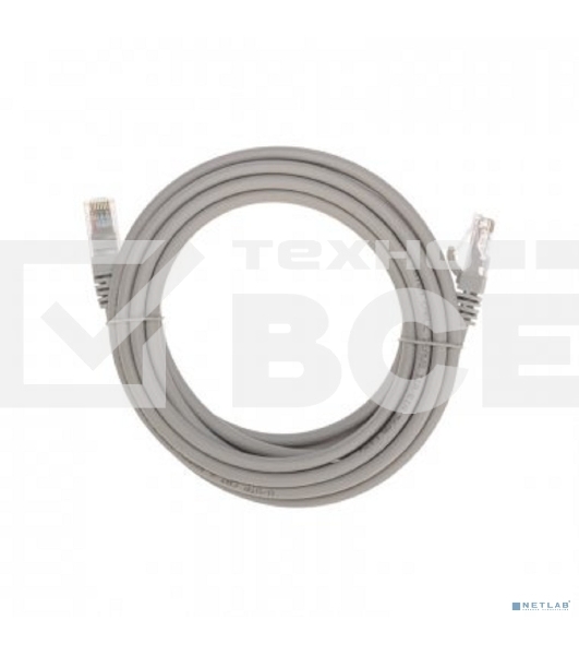Патч-корд U/UTP Rexant категория 6, RJ45-RJ45, неэкранированный, 26AWG, LSZH, серый, 3 м