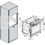 Встраиваемый духовой шкаф Kuppersberg HF 609 BX, High-Tech, объем 80 л, 10 режимов работы, телескопические направляющие, цифровой таймер, 2 стекла в дверце, утапливаемые переключатели, энергоэффективность А, цвет черный/нержавеющая сталь, фото 1