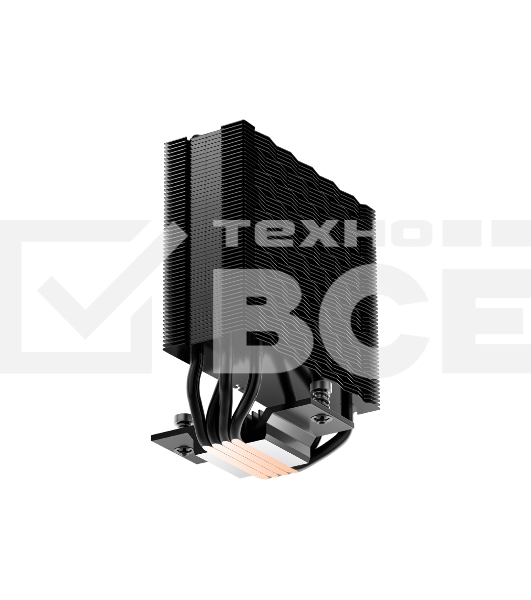 Кулер для процессора PCCooler RT400 Digital BK (230W, 4-pin PWM, LED temp., 152mm, Al/Cu, 4x6mm, 1x120mm, 73.32CFM, 34.9dBA, 2200RPM, S: 1851/1700/1200/115X, AM5/AM4, black)