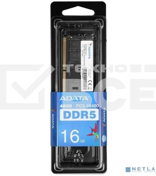 Оперативная память ADATA, DDR5, 16GB (1x16GB), 4800MHz, CL40, SODIMM
