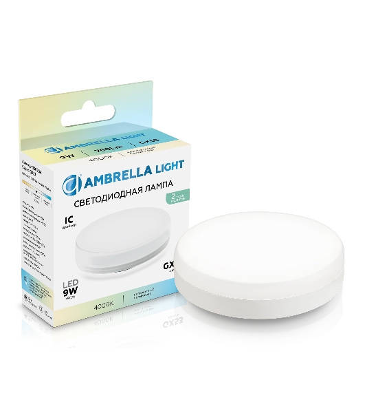 Лампа cветодиодная 530904 LED GX53 9W IC 4000K 175-265V