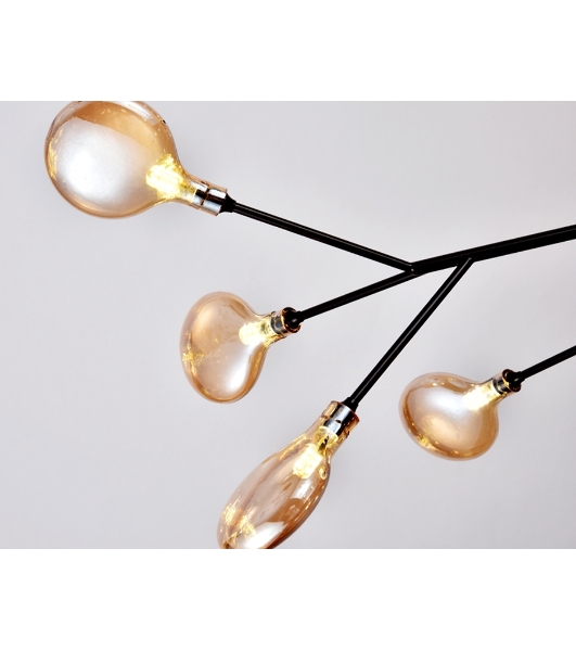 Светильник Ambrella light TR3013/27 DCF/TI темный кофе/янтарь G4/27 max 20W D750*650