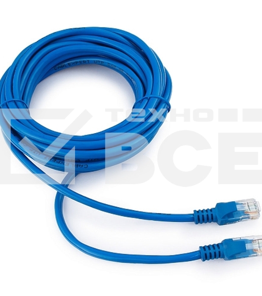 Патч-корд UTP Cablexpert кат.5e, 5м, литой, многожильный (синий)