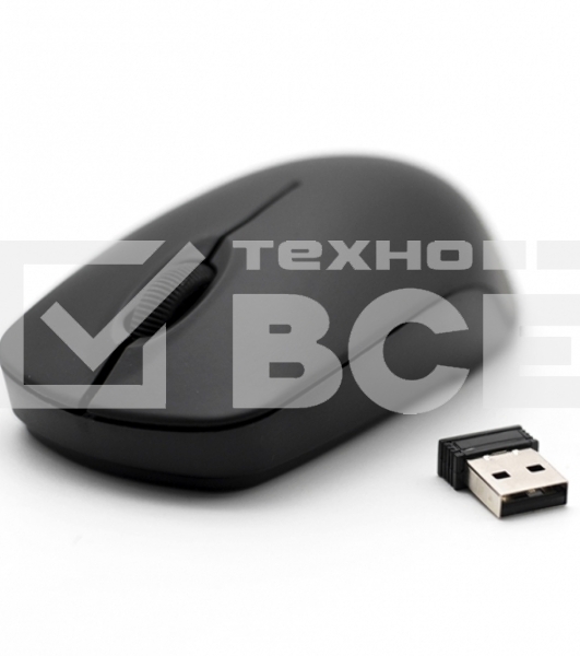 Мышь беспроводная Ritmix RMW-506 черный, 1000 dpi, радиоканал, USB, кнопки - 3