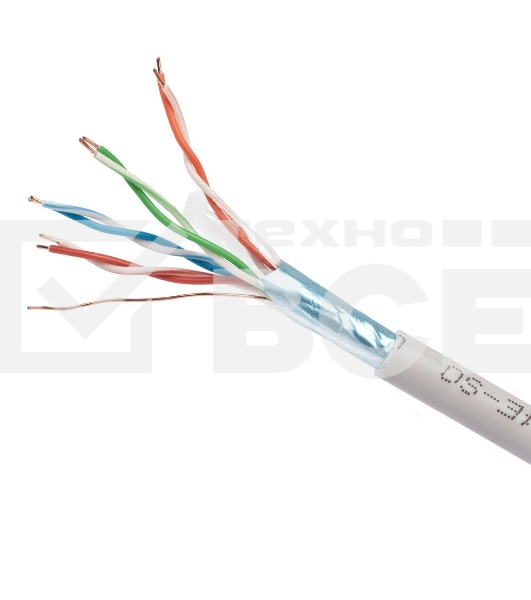 Кабель FPC Cablexpert UPC-5004E-SOL кат.5e CCA однож. 305м pullbox, серый